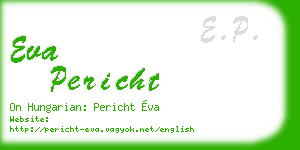 eva pericht business card
